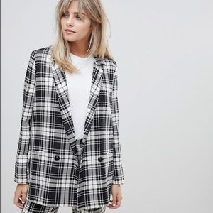 ASOS mono check suit blazer